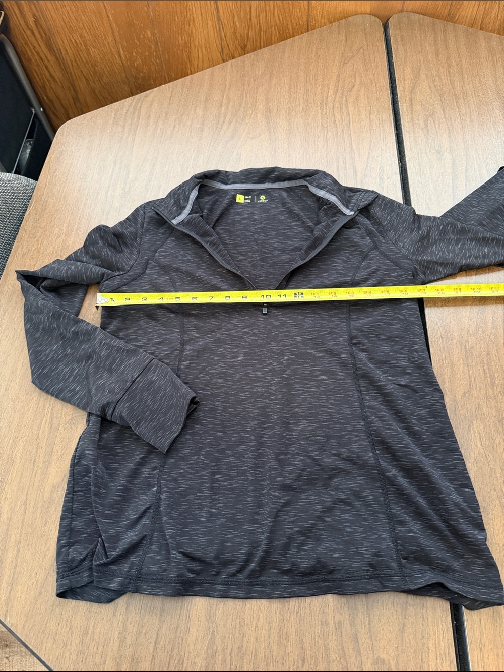 Xersion Black Heather Long Sleeve Quarter Zip Jacket
